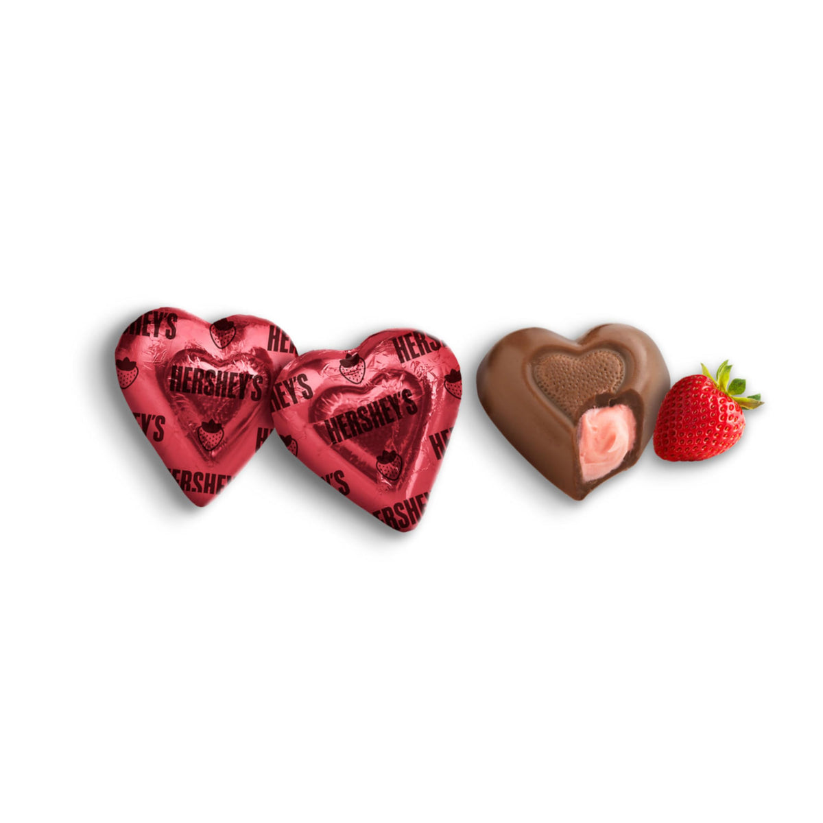 Strawberry Creme Flavored Hearts by HERSHEY'S – 8.8 Ounce (Pack of 1), pink, Model 65-E0UC-4MKP