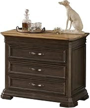 Starlight Canyon Home Wooden File Cabinet with Drawers, Decorative Office Storage for Legal and Letter Documents, Compact Filing Cabinet for Workspaces