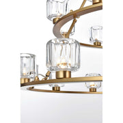 Cadence 15 Light Chandelier Satin Gold by Lighting Design – Iron, Satin Gold, Model 5100L236SG