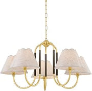 Mitzi H1043805-AGB/TRB Janie - 5 Light Chandelier 16.75 inches Tall and 33 inches Wide - Aged Brass/True Bronze