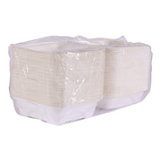 Eco-Products Compostable Vanguard 6" Clamshell Sandwich Containers by ECO PRODUCTS – 6" x 6", molded fiber, White, Pack of 500, Model EP-HC6NFA
