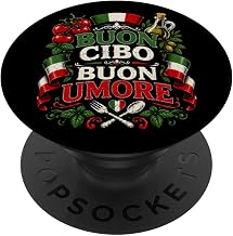 BUON Cibo BUON Umore Italian Food Italy Cuisine PopSockets Adhesive PopGrip