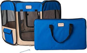 Armarkat Model PP001B-M Portable Pet Playpen in Blue and Beige Combo, Medium