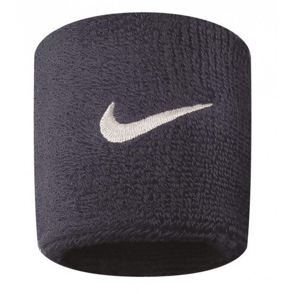 Swoosh Wristbands (Black/White by Nike – One Size, Cotton, Black/White, Model NWBSB