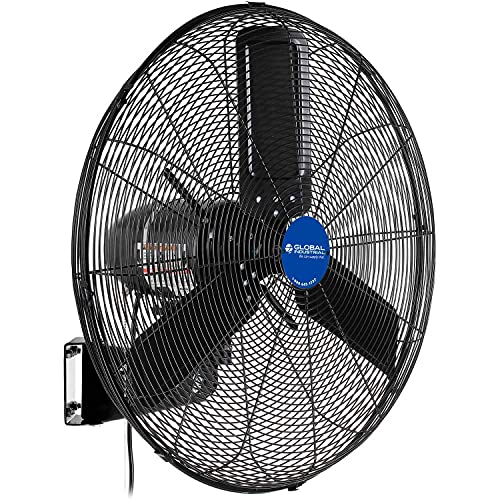 Global Industrial Black/Silver / 29"L x 38"W x 7"H / Industrial Wall-Mounted Fans