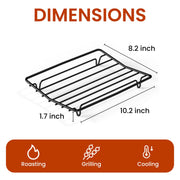 TreeLen V Shape Roasting Rack, Non-Stick Wire, 10 x 8 Inch, Black