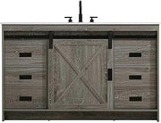 Elegant Kitchen and Bath Austin 54" Single Bathroom Vanity in Rustic Grey