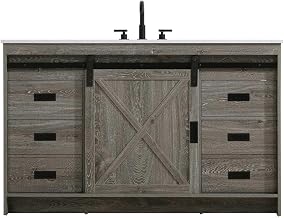 Elegant Kitchen and Bath Austin 54" Single Bathroom Vanity in Rustic Grey