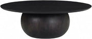 Starlight Canyon Home Black Large Coffee Table with Solid Acacia Wood Top, Handmade Rustic Design, Matt Finish, 60 lbs Weight Capacity for Living Room
