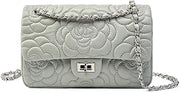 Genuine Leather Women's Bag Camellia Shoulder Chain Lambskin Purse Handbag