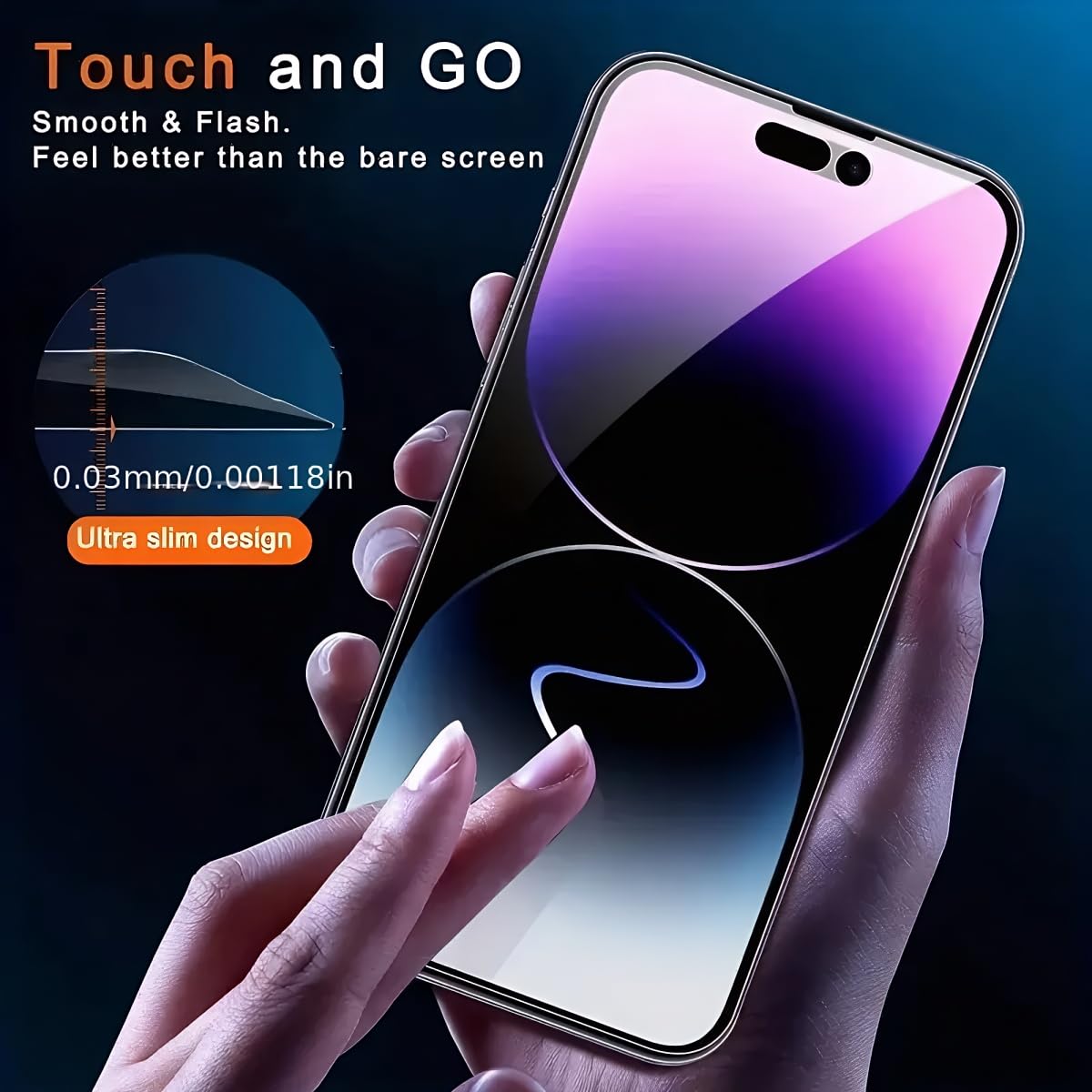 3 Pack Privacy Screen Protector for iPhone 16 Pro Max [6.9 inch] Dynamic Island Compatible by Generic – 6.25 inches, Tempered Glass, Transparent, Pack of 3, Model 0025