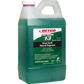 FastDraw 13 Green Earth Natural Hard Surface Degreaser Concentrate by Betco – 67.6 Fl Oz (Pack of 1), Green