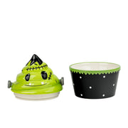 Frankenstein Cupcake Canister by 10 Strawberry Street – Small, 9.0 fluid_ounces, Dolomite, black & green, Model DS-FRC-29-30-003