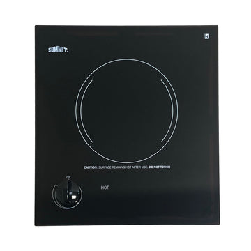Summit 12" Single Burner Electric Cooktop. 115 Volt Radiant Cooktop by Summit Appliance – 12 inches, Glass Ceramic, Black, Model CR1115