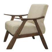 Textured Fabric-Upholstered Accent Chair with Arms by Starlight Canyon Home – Textured, Brown