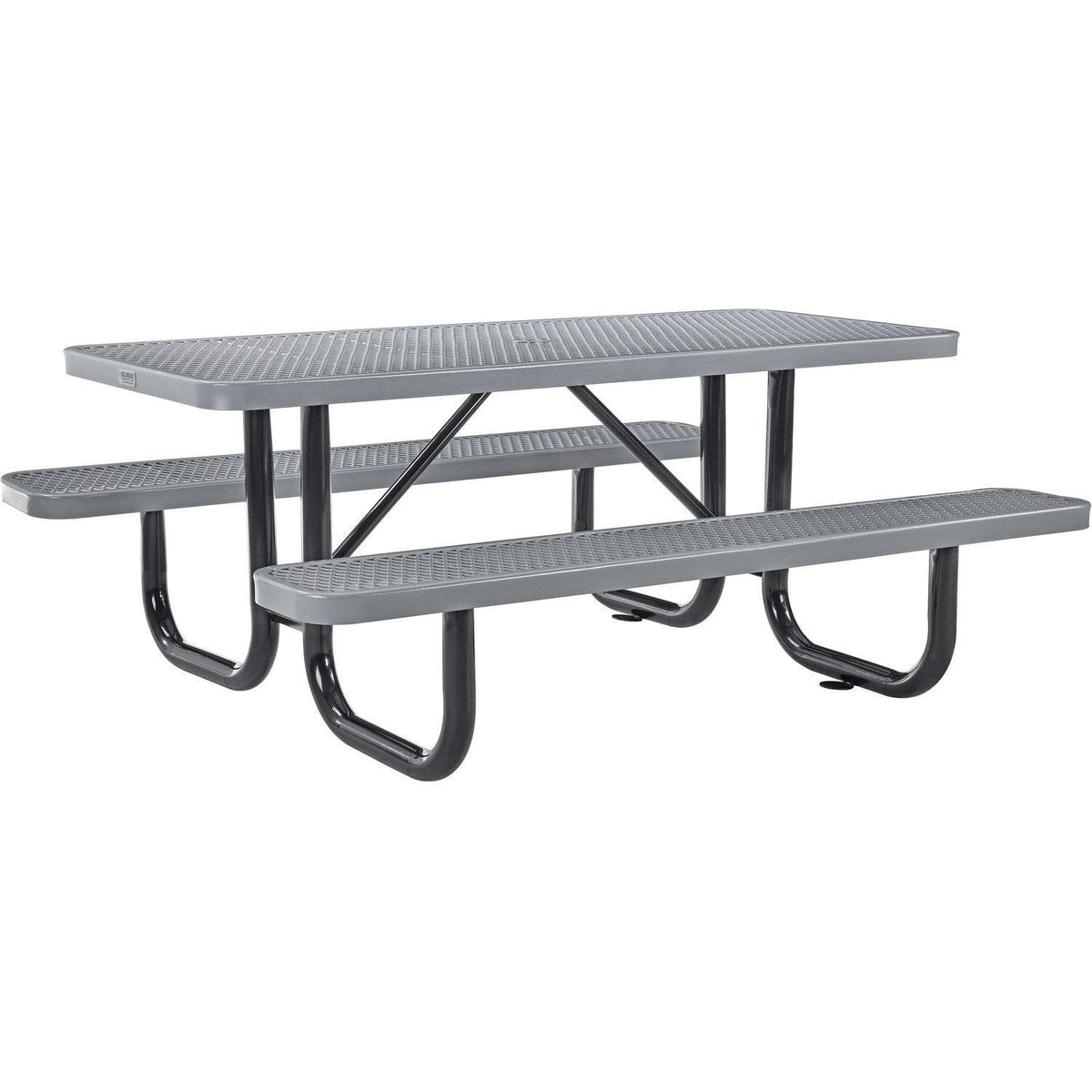 Global Industrial Grey / 72 inches x 62 inches x 29.5 inches / Industrial Picnic Tables
