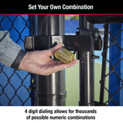 Set Your Own Combination Padlocks with Extra Long Shackles by Master Lock – Brass, Gold