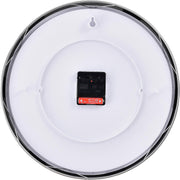 14" Atomic Wall Clock by Global Industrial – Large, Stainless Steel, Silver, Model 695324