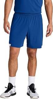SPORT-TEK Unisex Club 7 Short | Moisture-Wicking Athletic Shorts for Men & Women, Odor-Fighting Fabric, Mesh Panels
