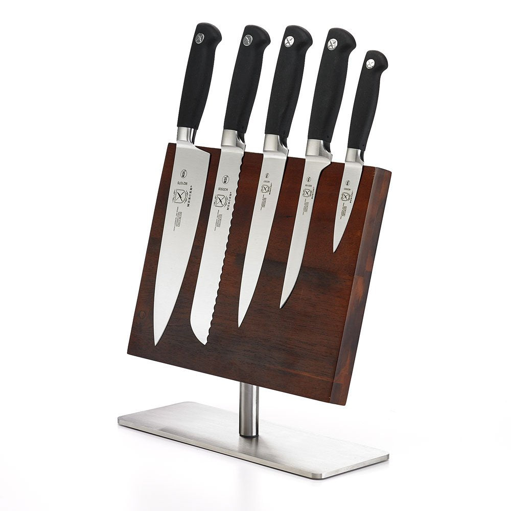 Genesis 6-Piece Magnetic Board Knife Set by Mercer Culinary – 11 3/8" x 9", Stainless Steel