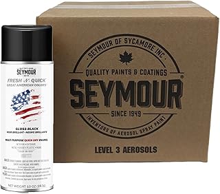 Seymour Fresh-N-Quick Multi-Purpose Spray Paint, Gloss Black, 16-Oz. Can, Model# 11-3