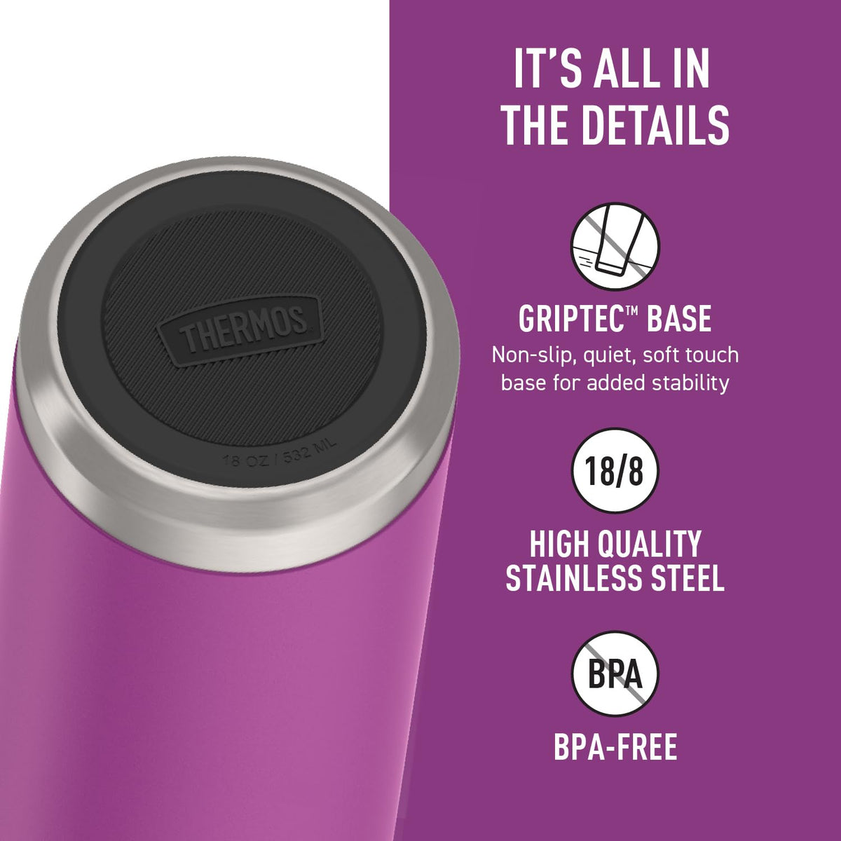 THERMOS Plum / 18 Ounces / 18.0 fluid_ounces Thermoses