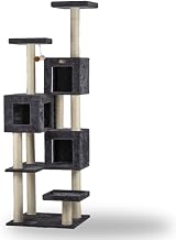 Armarkat Real Wood Griant Cat Tower with Condos for Multiple Cats A8104, Dark Gray