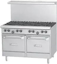 Garland U48-2G36SS U Series 48" Gas Restaurant Range with (2) 32,000 BTU Open Burners, 36" Griddle & (2) Storage Bases