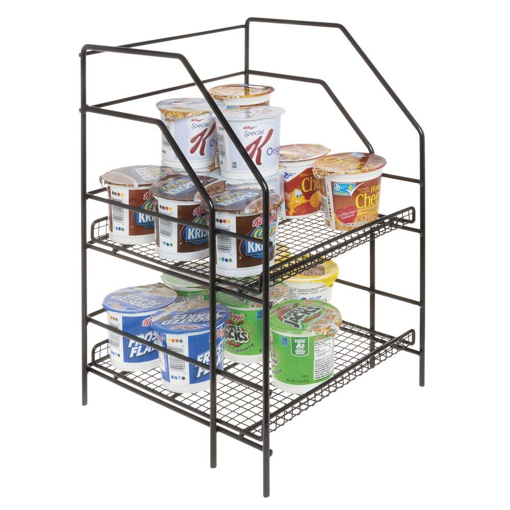 Wire Cereal Box Display - Black by HUBERT – Medium (9-10 inches), Carbon Steel, Black