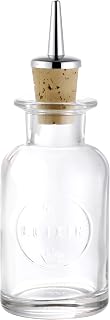 Luigi Bormioli LU92 Elixir Bitters Bottle, Round, Clear, 2.0 x Height 3.9 inches (5 x 10 cm)