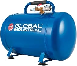 Global Industrial Horizontal Portable Air Tank, 7 Gallon, 150 PSI, Blue