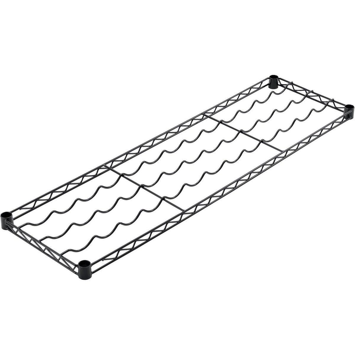 Wine Bottle Shelf 48"L x 14"W Black Epoxy by Nexel – Epoxy, Black, Model WS1448B