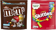 M&M's Milk Chocolate Candy, 38-Ounce Party Size Bag SKITTLES Original Chewy Candy, Party Size, 50 oz Bag