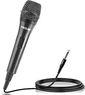 Dynamic Karaoke Microphone for Singing, Vocal Wired Microphone for Karaoke, Handheld Mic with 10 Ft Cable, Mics for Speaker with ON/Off Switch