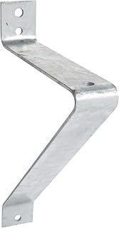 RAB Lighting BTW12 Floodlight Bracket for Steel and Wood Poles, Steel, 5.0 EPA Maximum Capacity, 20" Height, Galvanized Steel Finish, Multicolor
