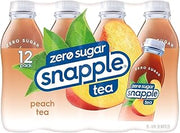 Snapple Zero Sugar Peach Herbal Tea, 16 oz Bottles, 12 Pack