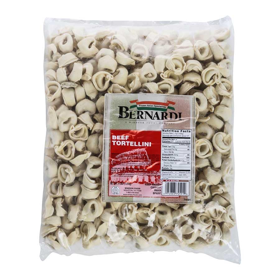 Windsor Bernardi Beef Tortellini by Ajinomoto Windsor – 4 pound, Pack of 3