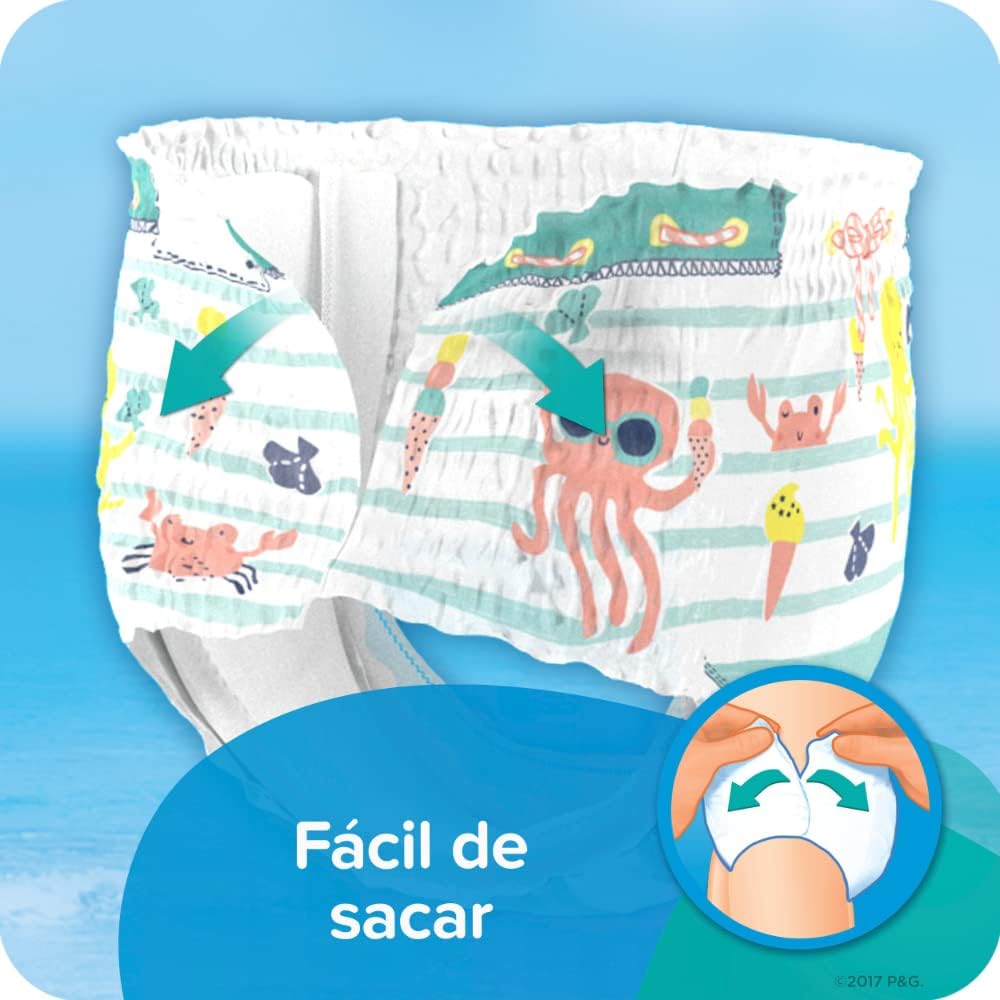 splashers Swim Diapers Small 12 ct by Pampers – Size 2-3, Cotton, Blue, Pack of 12, Model 43305-13474