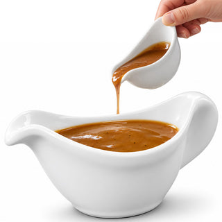 China Sauce Boat by Tuxton – 2-1/2oz, 2.5 ounces, Vitrified China, White, Pack of 12