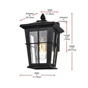 One Light Outdoor Wall Sconce Black by Bodine – Black
