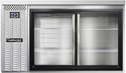 BBC59-SS-SGD Two Section Sliding Glass Door Refrigerated Back Bar Cooler, 59" W x 34-3/4"H, Stainless Steel Exterior