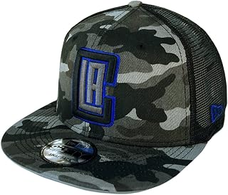 New Era LA Los Angeles Clippers 9FIFTY Camo Trucker Snapback Cap, Adjustable Hat