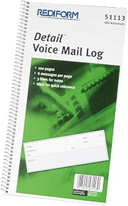 RED51113 - Rediform Voice Mail Wirebound Log Books by Rediform