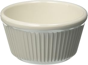 Winco 4 oz Fluted Melamine Ramekin Dipping Sauce Cup (Set of 12)
