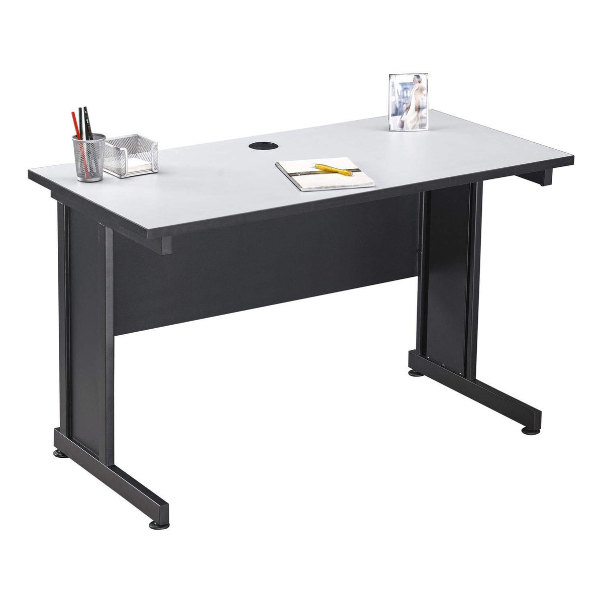 48" W Desk - Gray Finish Top by Global Industrial – 48"W x 24"D x 30"H, Laminate, Grey, Model 240344GY
