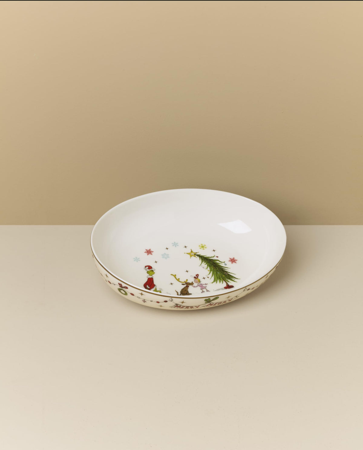 Merry Grinchmas Oval Serving Bowl by Lenox – 1 Count, 50 fluid_ounces, Porcelain, Multicolor, Model 899031