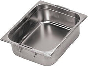 PADERNO World Cuisine 25 1/2 inches by 20 7/8 inches Stainless-steel Hotel Pan with Retractable Handles - 2/1 (depth: 7 7/8 inches)