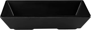 Elite Global Solutions JW36-B Rectangle Ramekin, 6 1/4" x 3" x 1 1/2" h., Melamine, Black (Pack of 6)