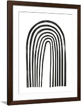 ART.COM Wall Art Print Arcobaleno Nero I on Brown Frame by Emma Scarvey, 32" x 40"