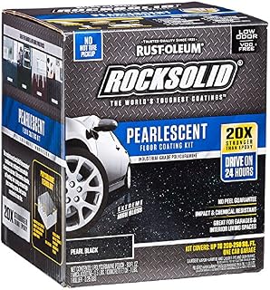 Rust-Oleum 306337 RockSolid Pearlescent Floor Coating Pearl Black 1 Car Garage Kit